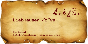 Liebhauser Éva névjegykártya