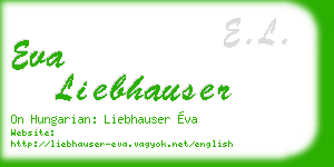 eva liebhauser business card