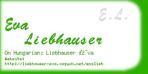 eva liebhauser business card